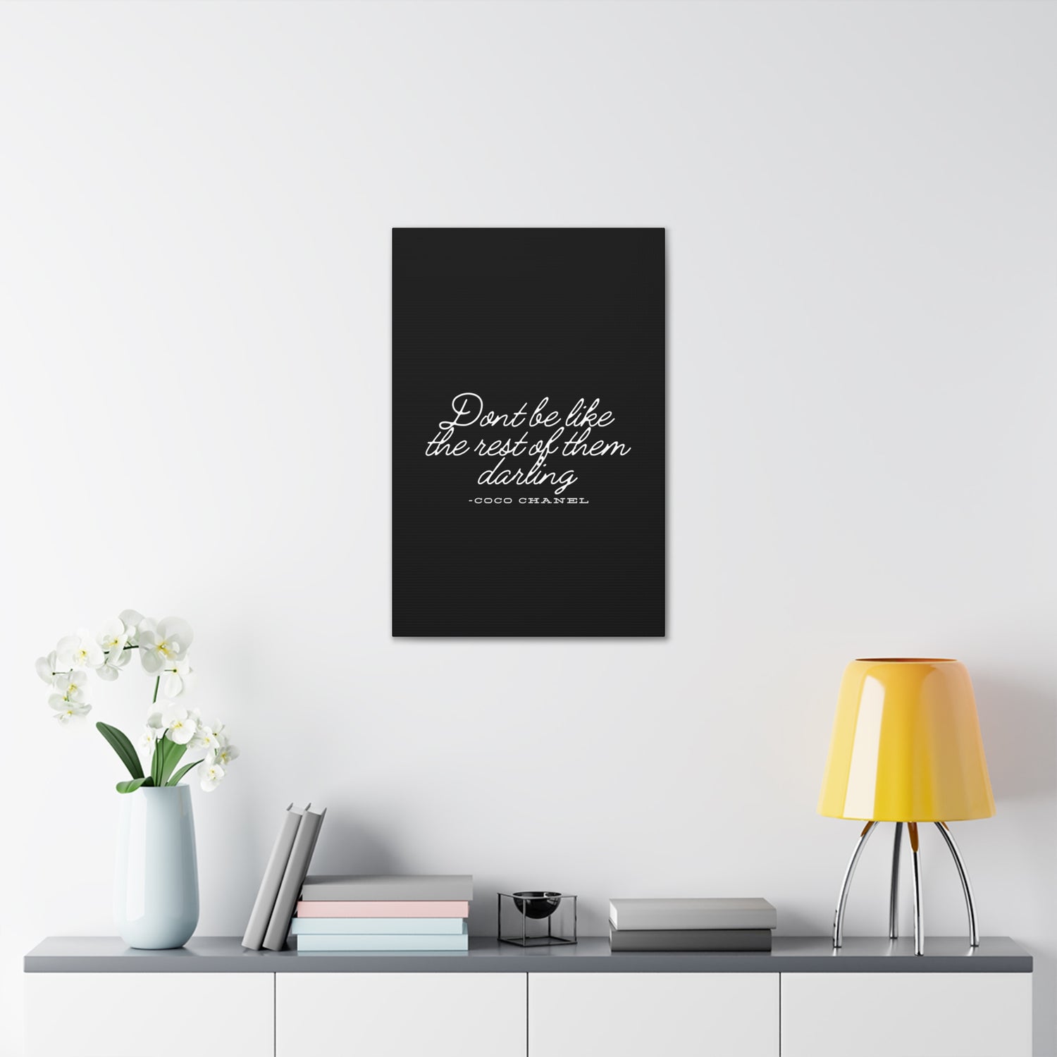 Don’t Be Like the Rest of Them Darling Canvas Wall Art | Coco Chanel Quote | Elegant Inspirational Decor for Home or Office