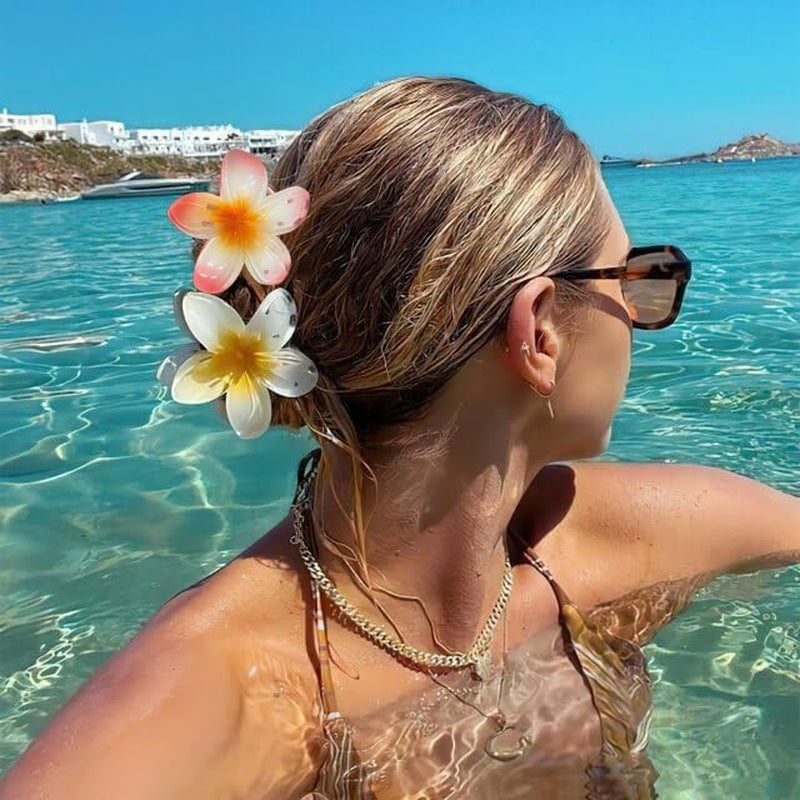 Floral Hair Claw Clips - 4 Pack