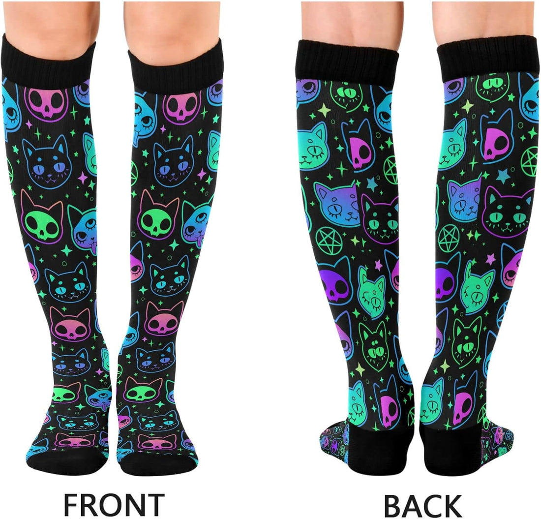 Funny Yellow Bubble Milk Tea Compression Socks for Men Women Running