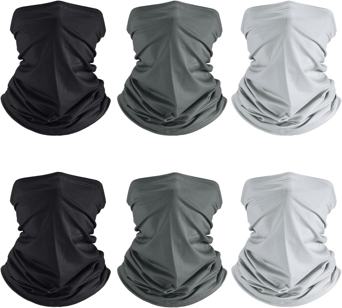 6-Pack UV Protection Cooling Neck Gaiters – Breathable Summer Scarves