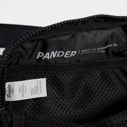 Two-Way Zipper Nylon Fanny Pack – Water-Repellent Crossbody Belt Bag (Black)