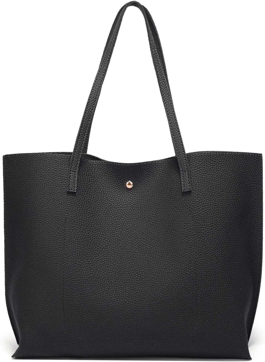 Women’s Soft Faux Leather Tote Bag – Large Capacity Shoulder Handbag with Tassel