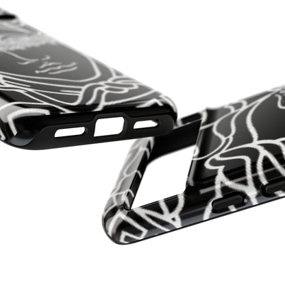 Luxury Medusa Head Tough Black and Silver Phone Case