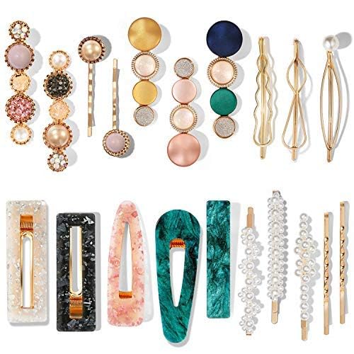 20 PCS Macaron Pearl Hair Clips Set