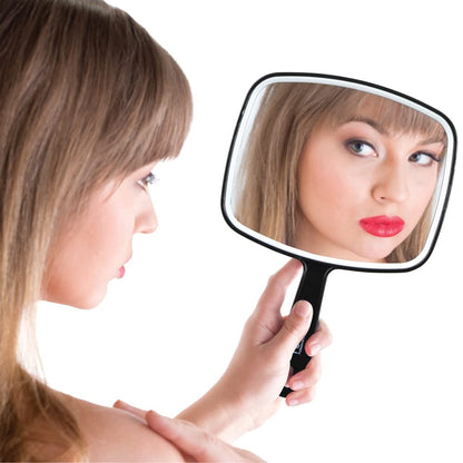 Premium Hand Mirror with Handle – Black, 6.3&quot;x9.6&quot;