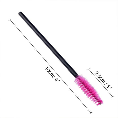 100PCS Disposable Mascara Wands – Rose Eyelash 
