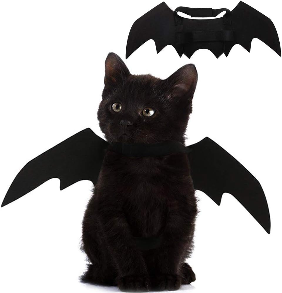Pet Cat &amp; Dog Bat Wings – Halloween Costume Accessories