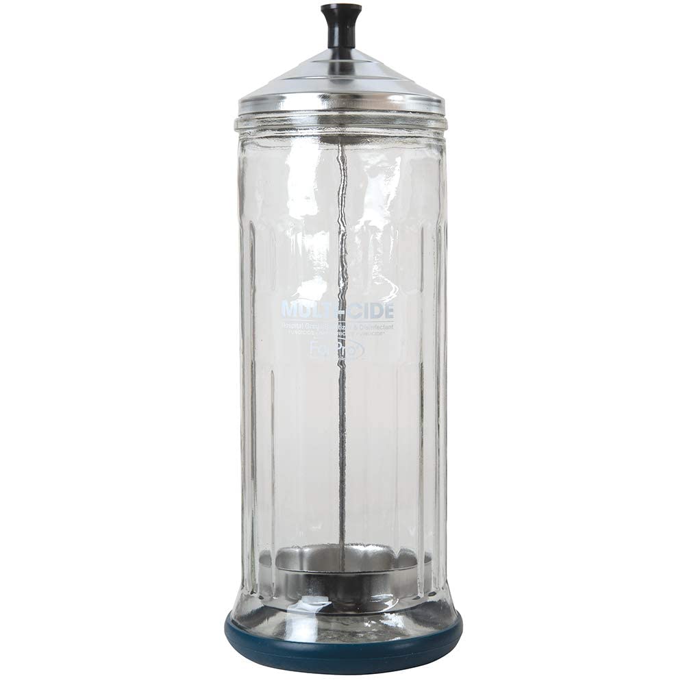 Multi-Cide Tall Glass Jar – 37oz for Combs &amp; Shears