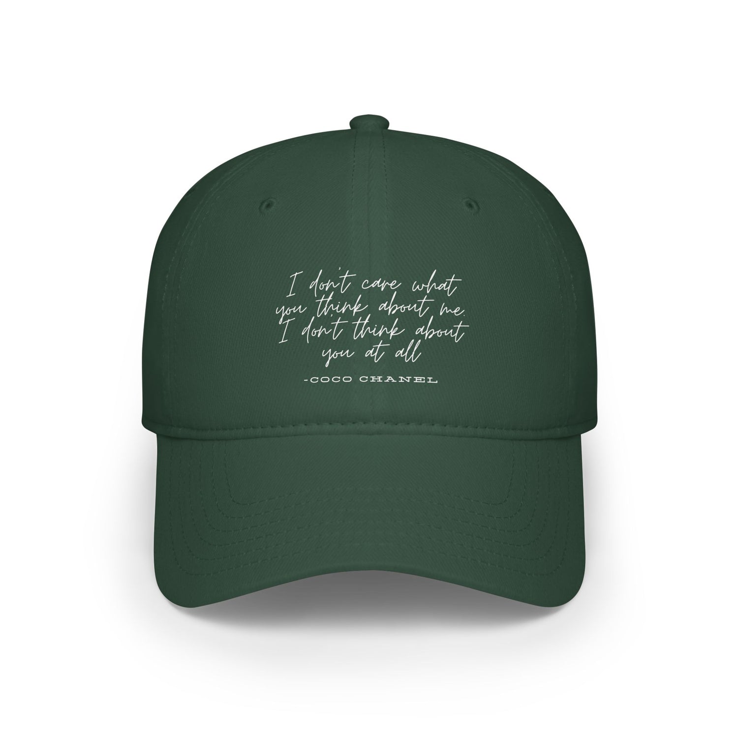 Baseball Cap - Coco Chanel Quote Luxury Fashion Gift