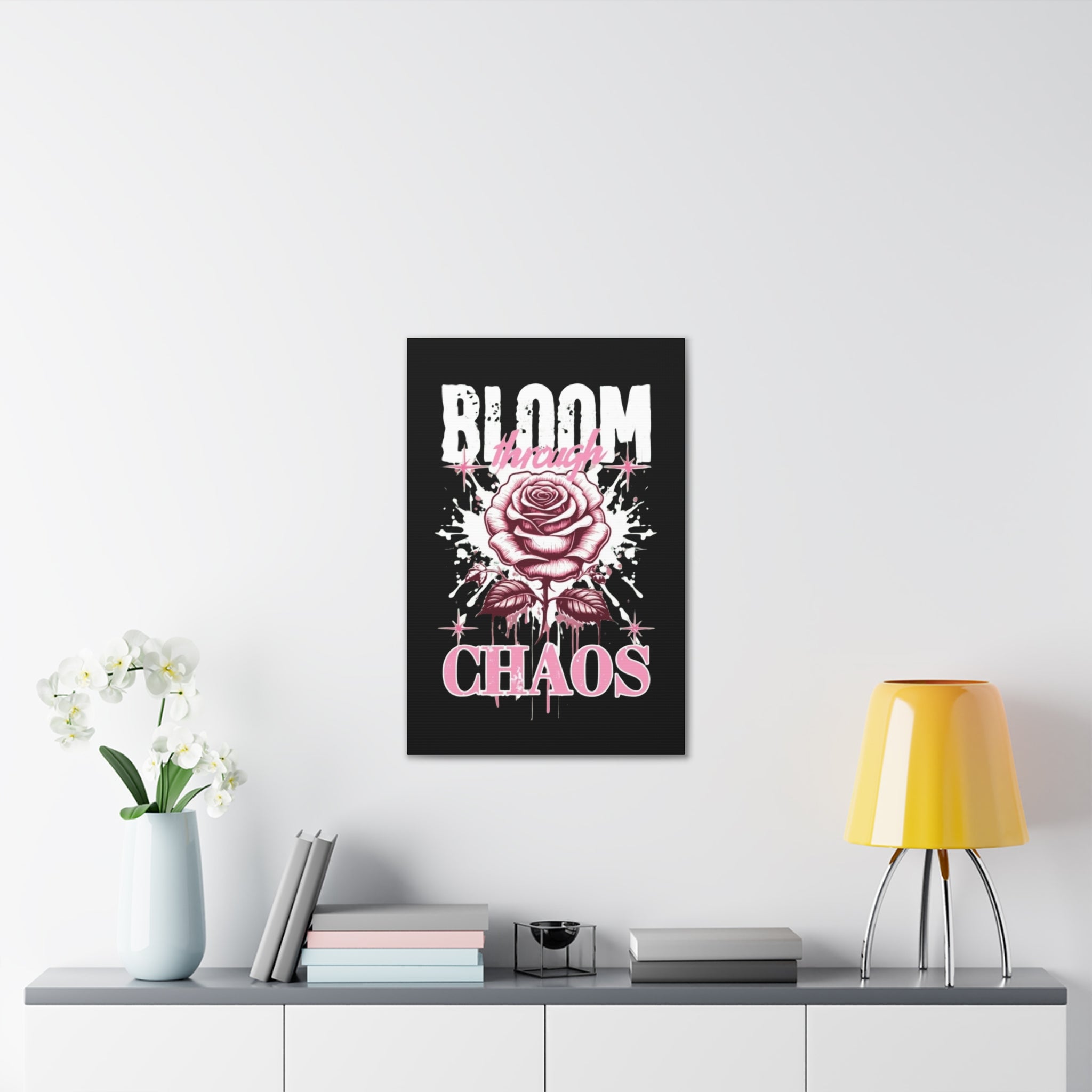 Bloom Through Chaos Canvas Wall Art