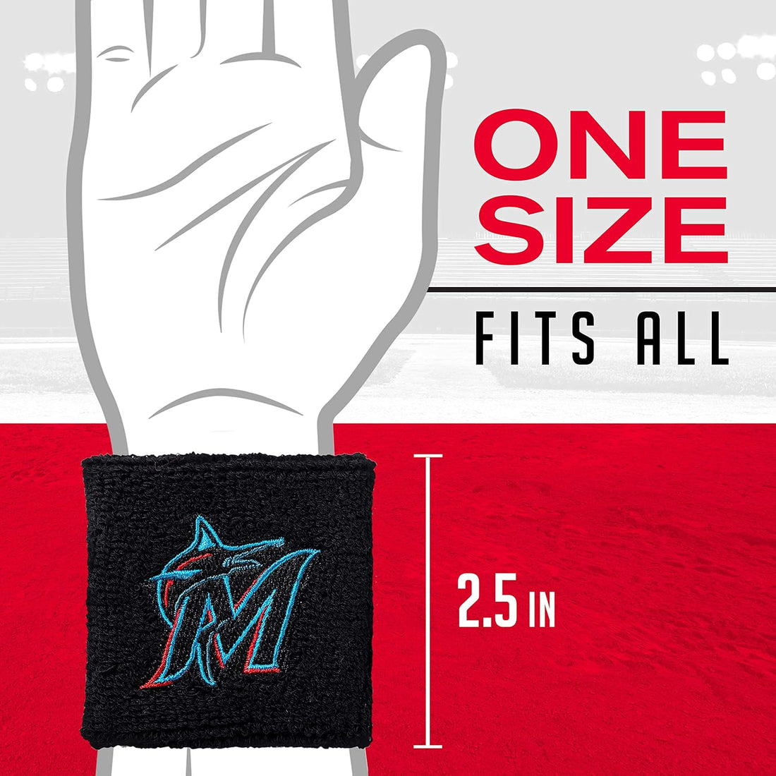MLB Team Licensed Baseball Logo Sweat Wristbands