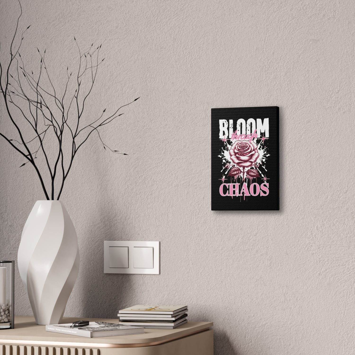 Bloom Through Chaos Canvas Wall Art