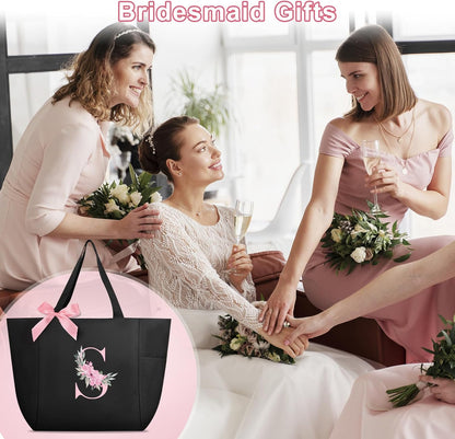 Monogrammed A-Z Waterproof Tote Bag – Bridesmaid Gift