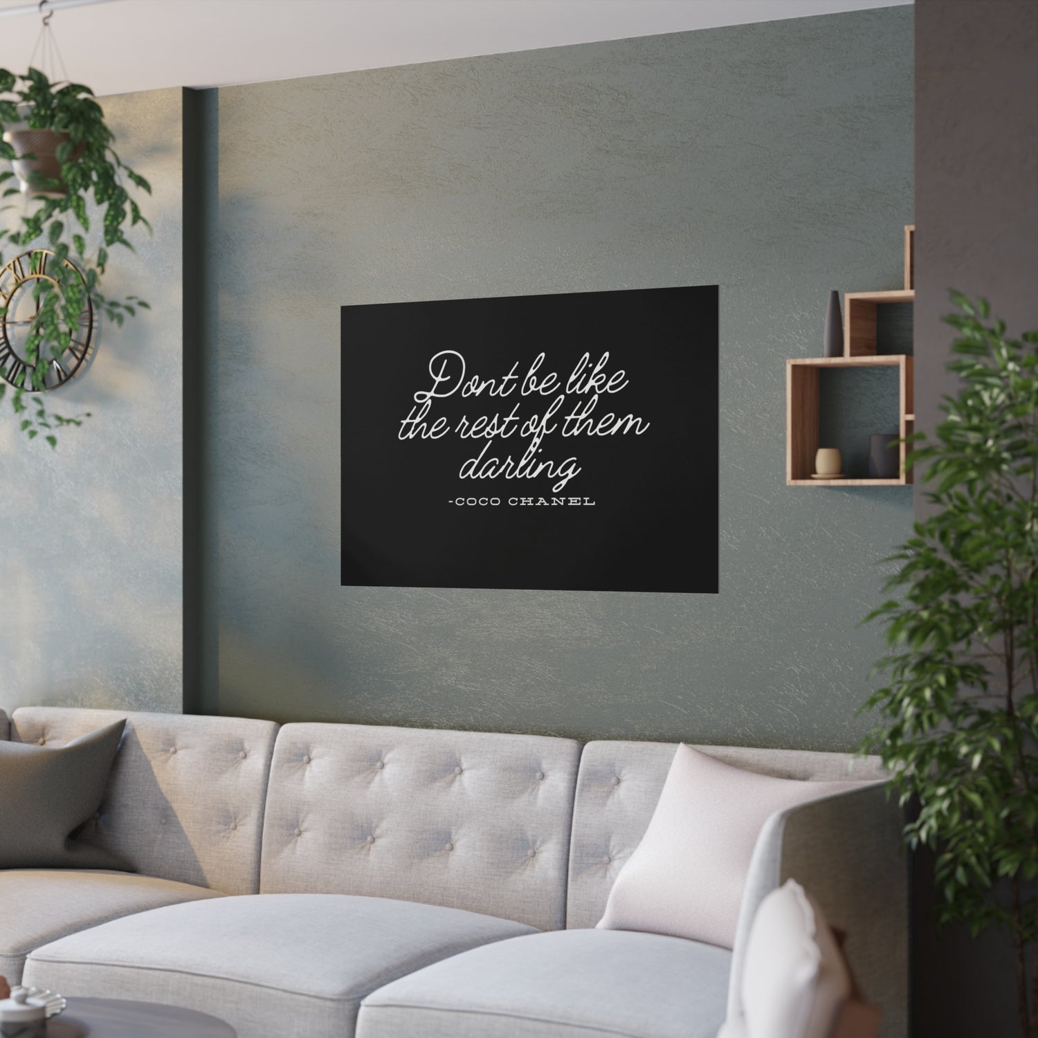 Don’t Be Like the Rest of Them Darling Poster | Coco Chanel Quote | Stylish Inspirational Wall Art for Home or Office