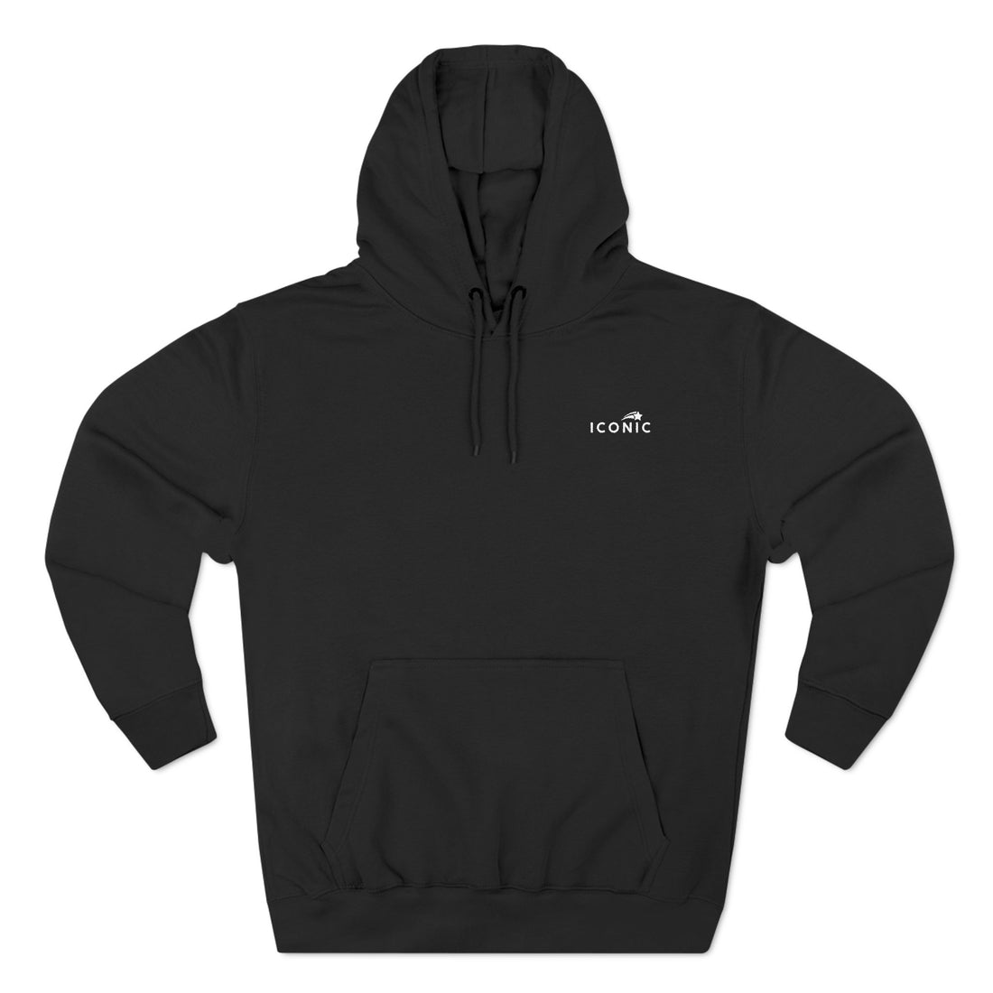 Iconic Logo Three-Panel Fleece Hoodie