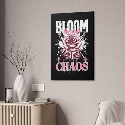 Bloom Through Chaos Canvas Wall Art