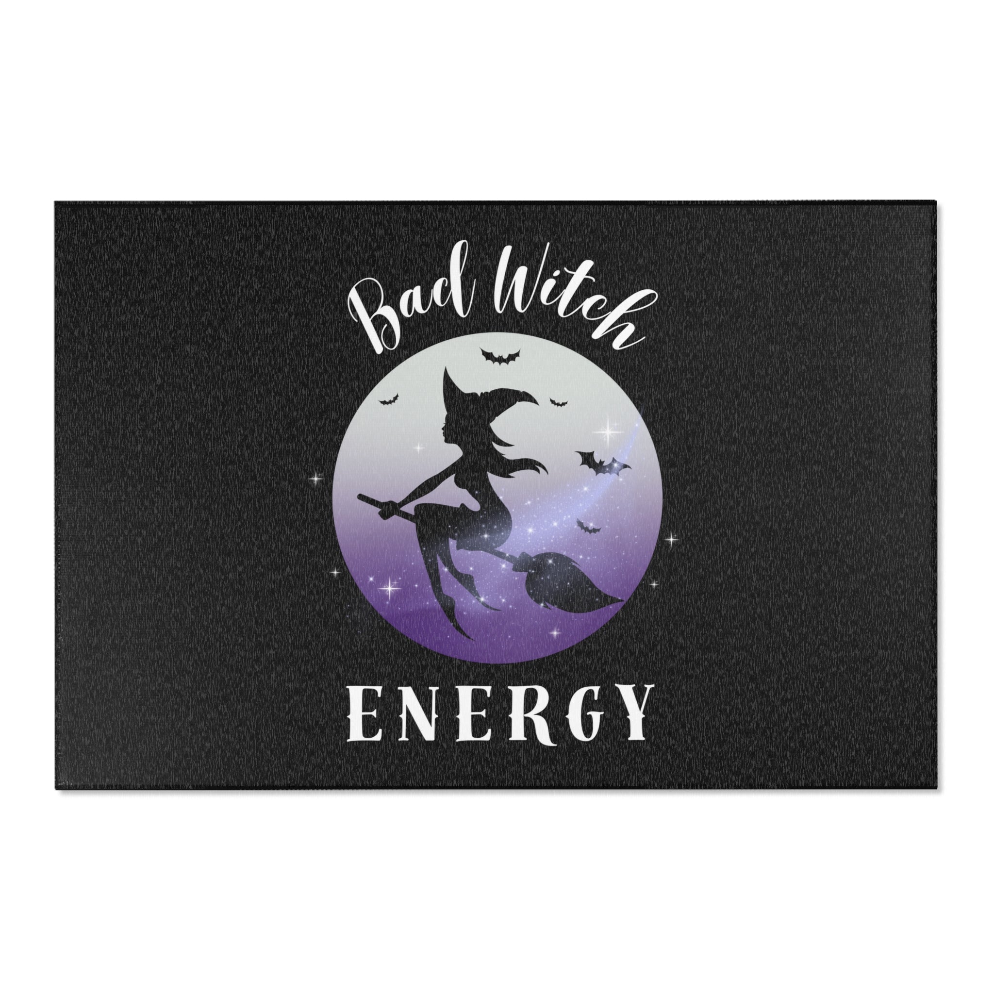 Bad Witch Energy Area Rug | Trendy Spooky Season Decor for Witchy Vibes