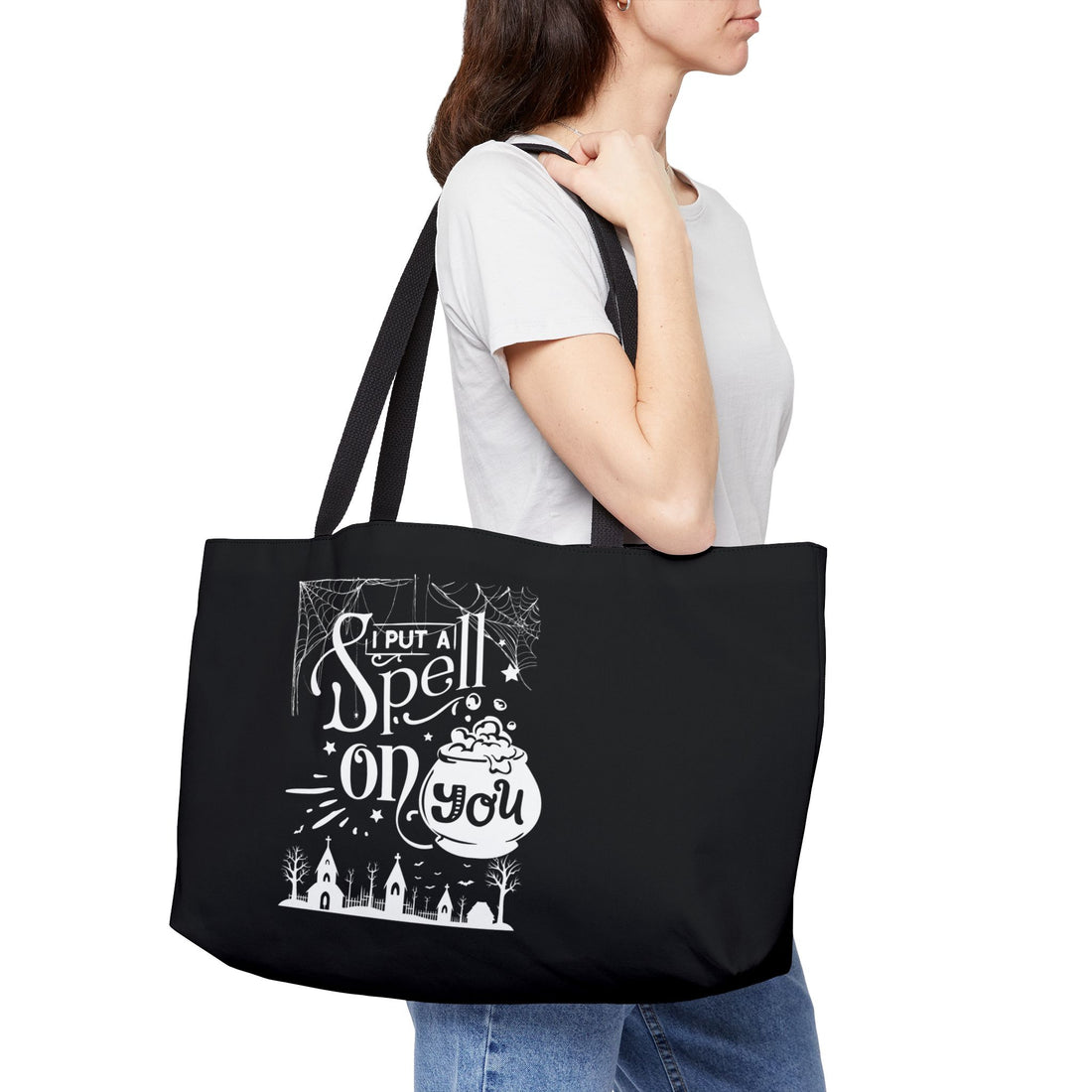 I Put a Spell on You Halloween Weekender Tote Bag - Spooky Chic Travel Bag - Perfect Fall Getaway Accessory