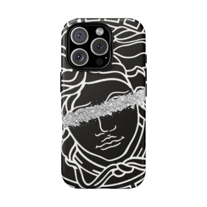 Luxury Medusa Head Tough Black and Silver Phone Case