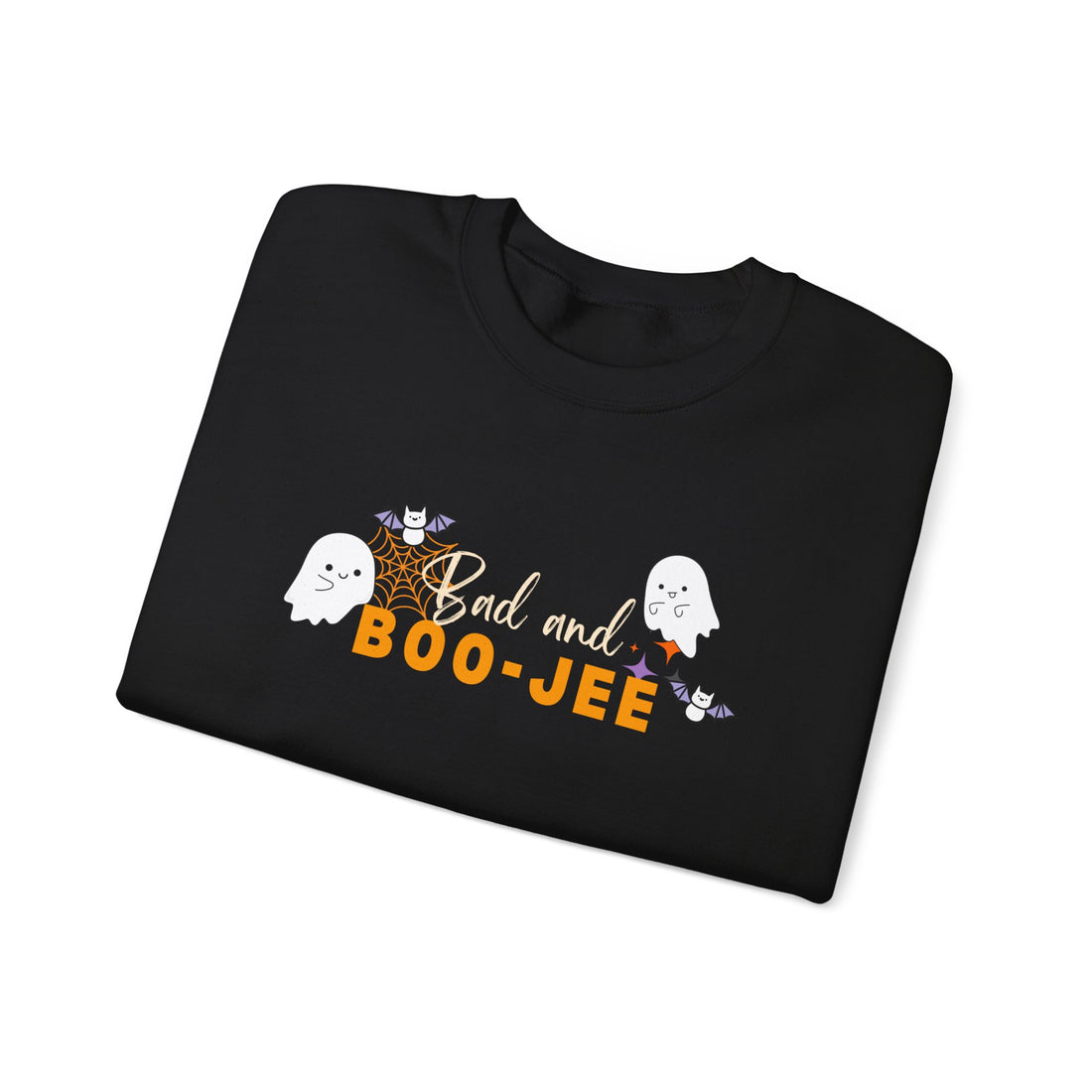 Bad and Boo jee Halloween Sweatshirt | Trendy Womens Pullover for Spooky Season Comfort