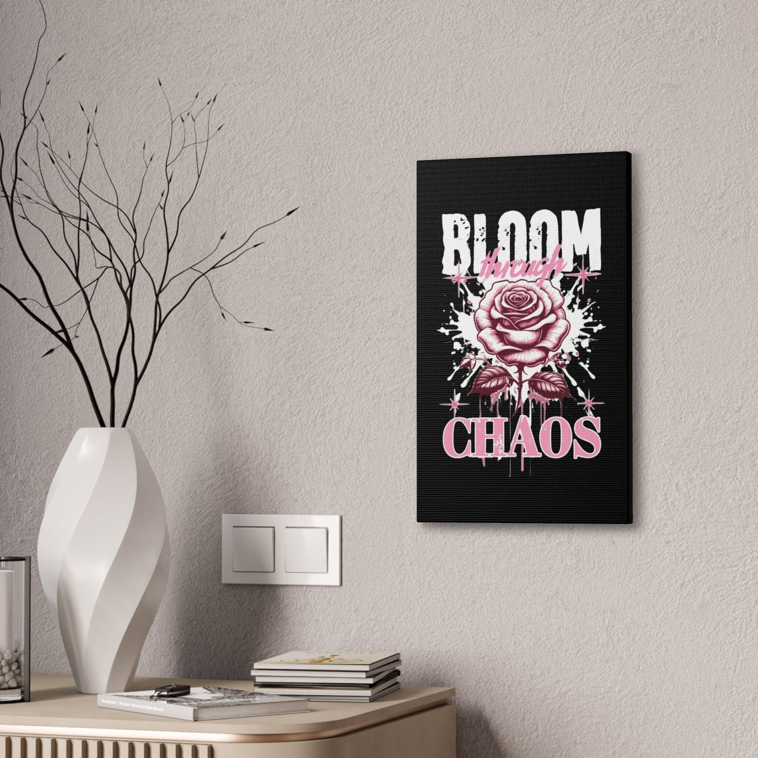 Bloom Through Chaos Canvas Wall Art