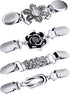 4-Pc Vintage Sweater Shawl Clips – Retro Brooches for Women