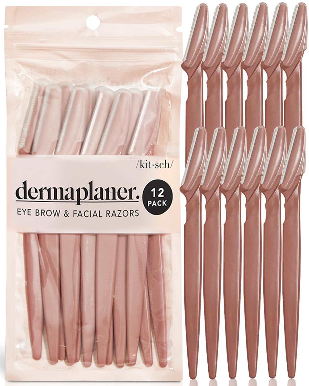Dermaplaning Tool 12Pc – Facial Hair Razors for Women &amp; Men