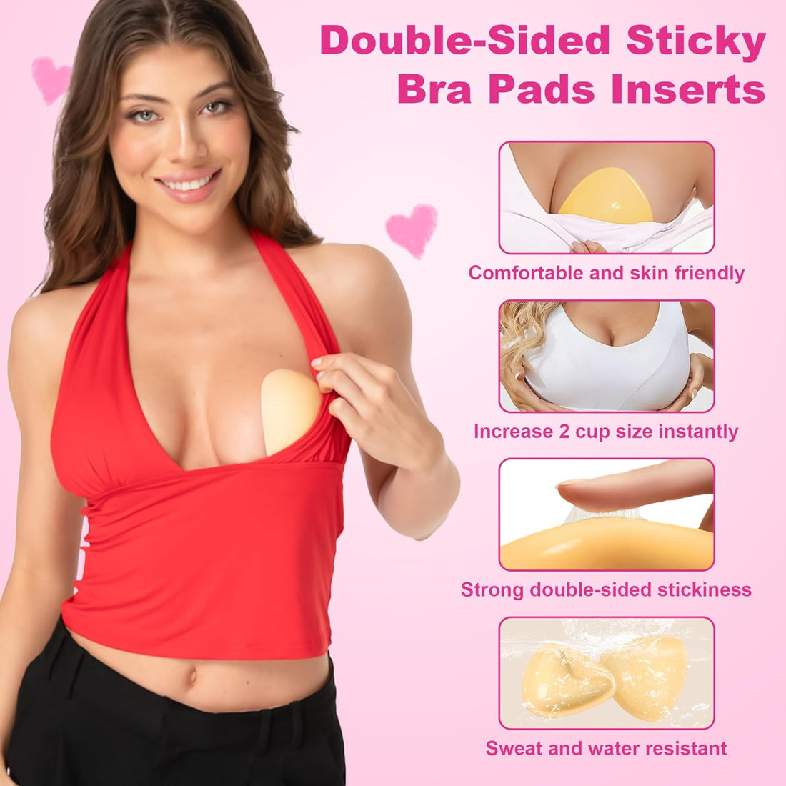 Newest Ultra Boost Double-Sided Adhesive Pads – Sticky Bikini Padding Inserts