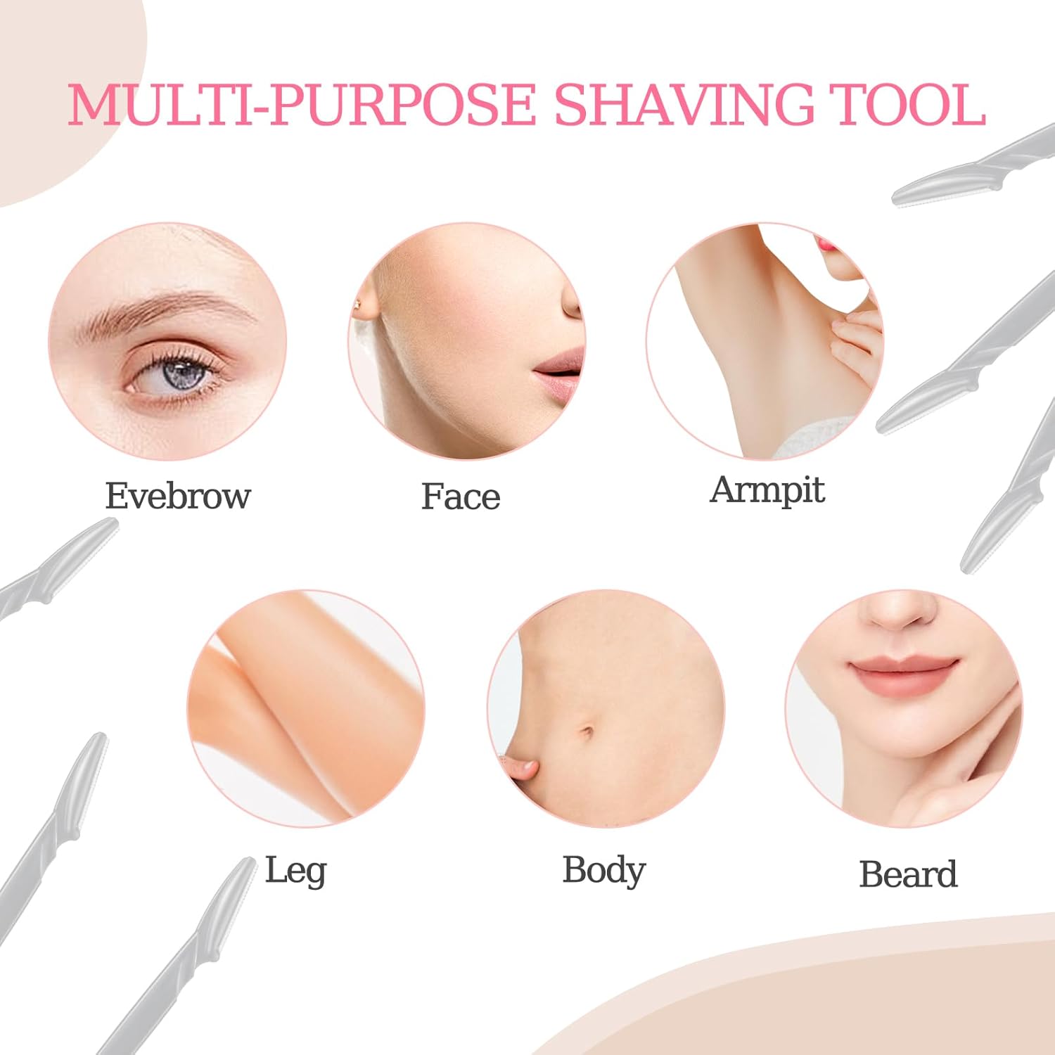 40Pcs Eyebrow Razors – Facial Hair Remover Kit