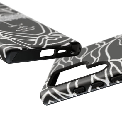 Luxury Medusa Head Tough Black and Silver Phone Case