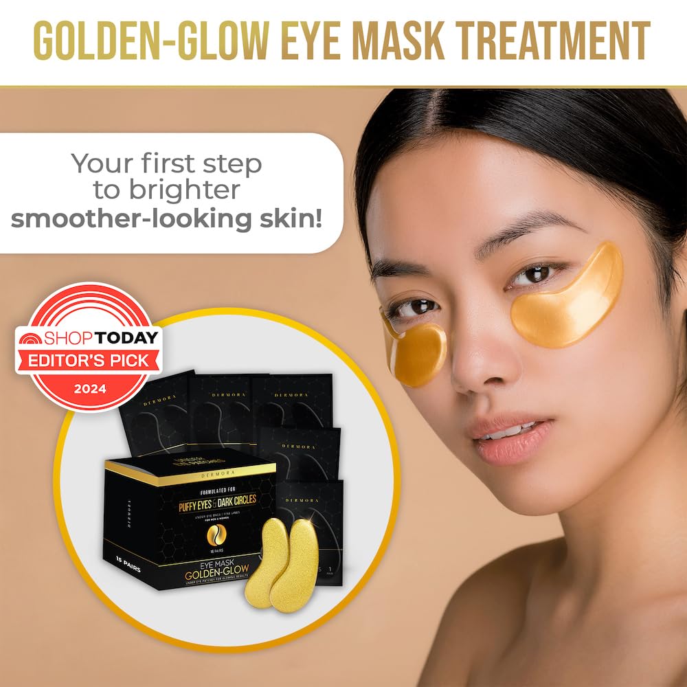 Golden Glow Eye Patches – 15 Pairs for Dark Circles 