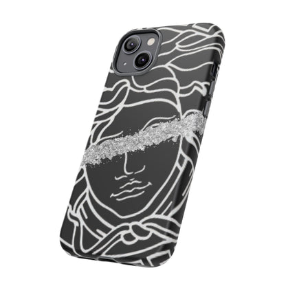 Luxury Medusa Head Tough Black and Silver Phone Case