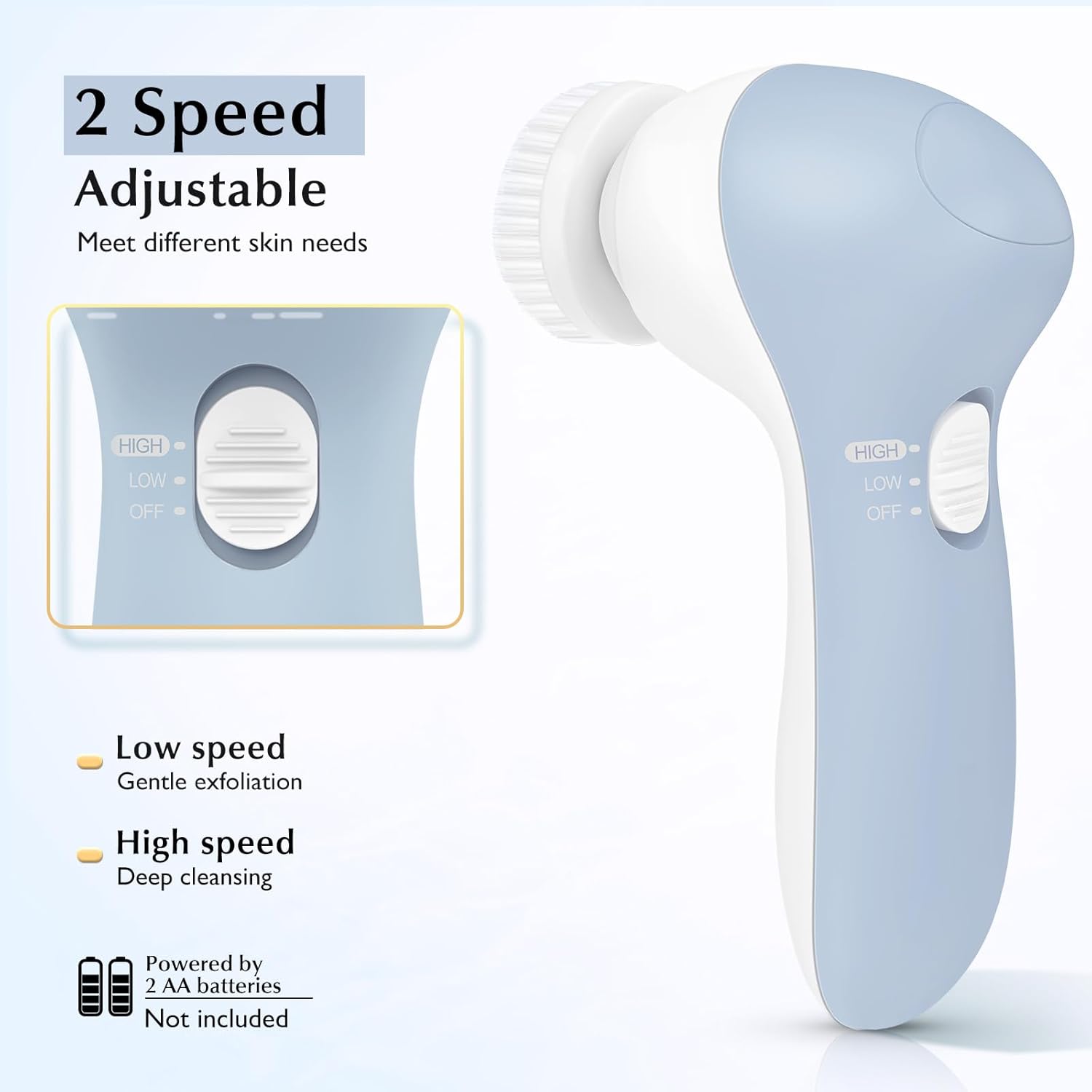 2-in-1 Silicone Facial Cleansing Brush – Waterproof