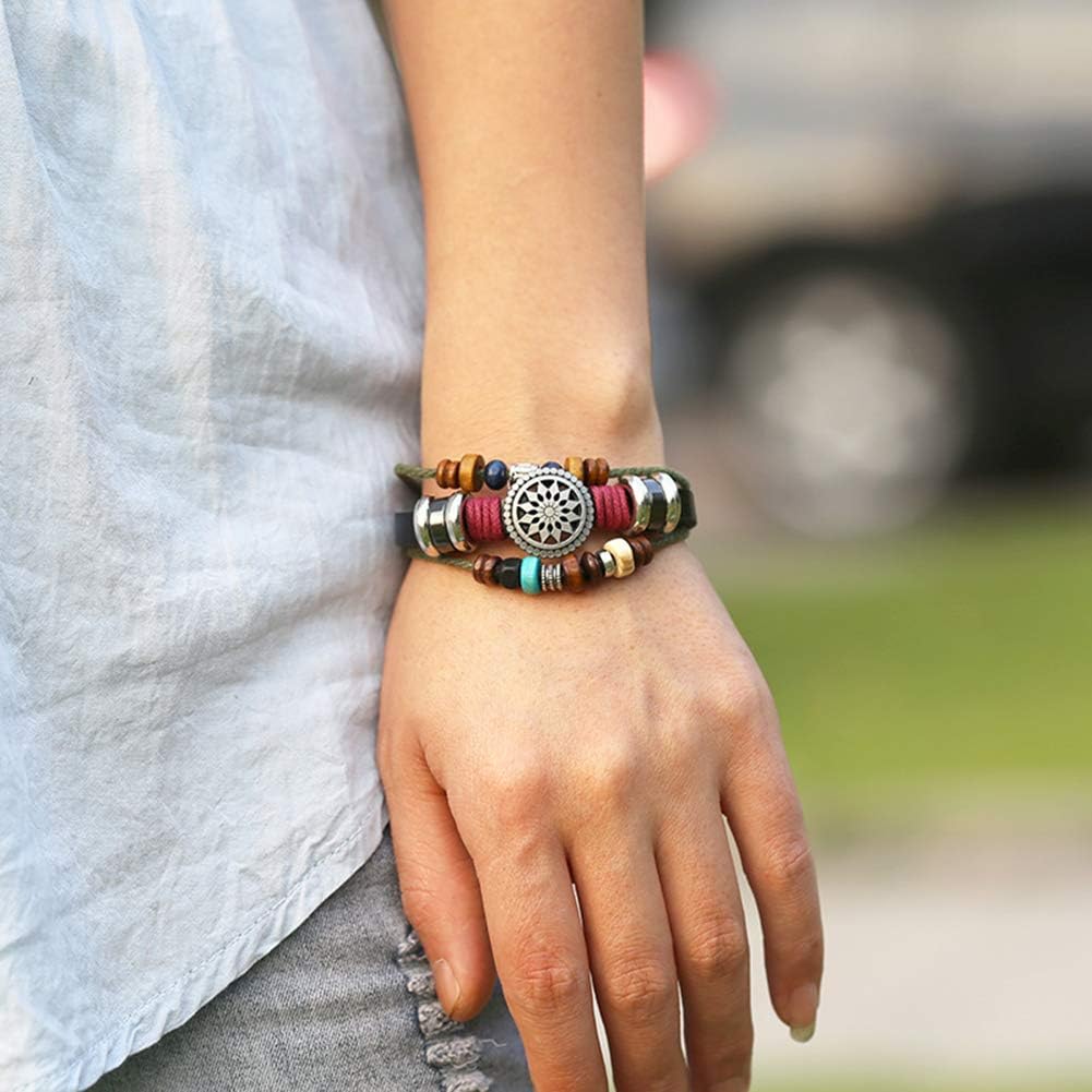 Women’s Boho Beaded Multilayer Woven Bracelet