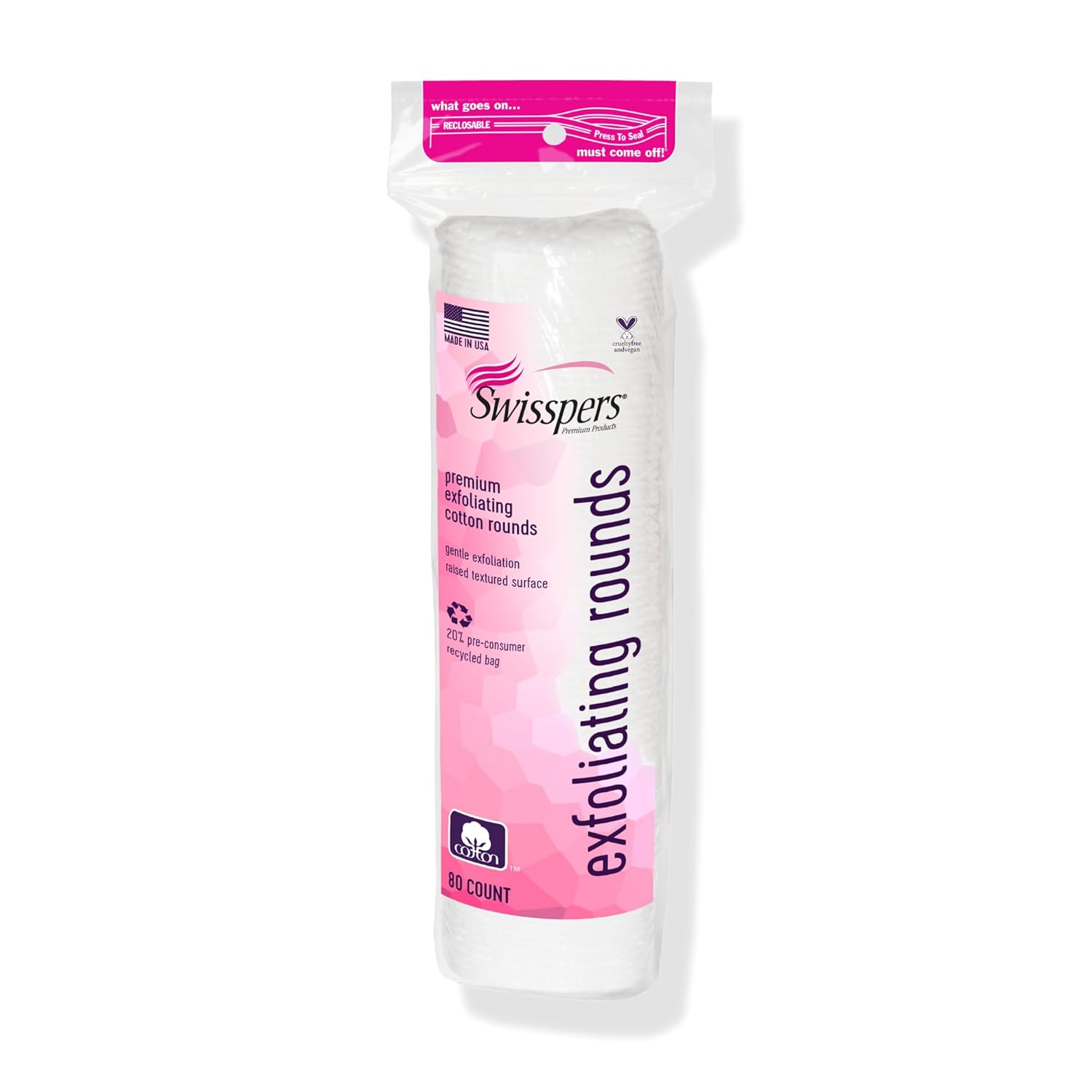 Premium Exfoliating Rounds – 80Ct Textured Facial