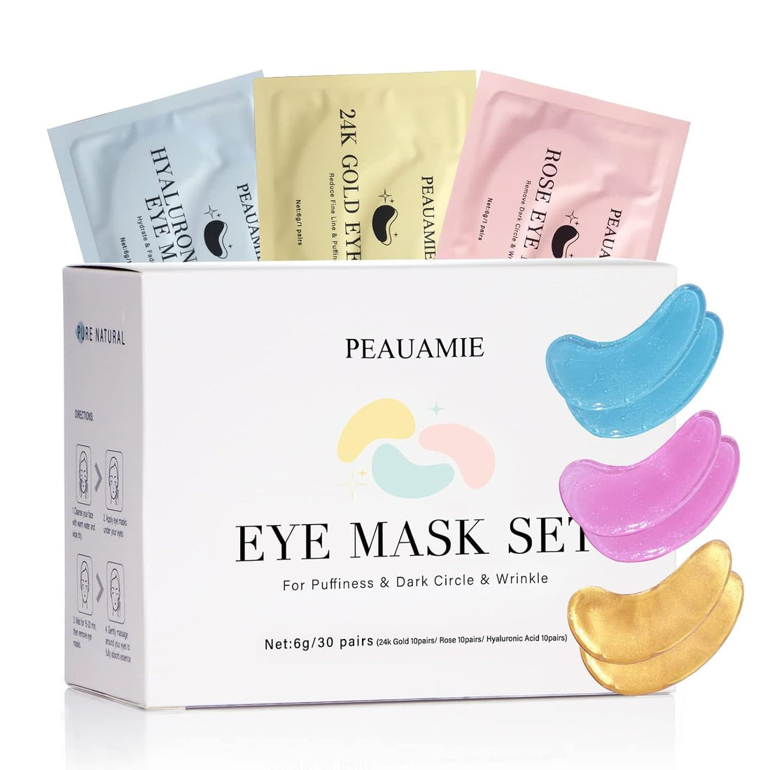 30 Pairs Gold &amp; Hyaluronic Acid Under Eye Patches