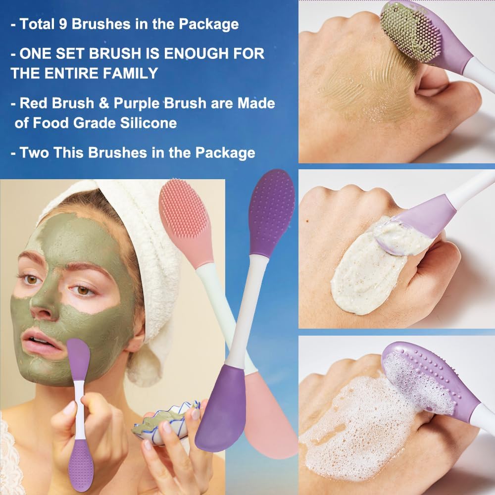 9-In-1 Face Scrubber Face Cleaning Brushes Super