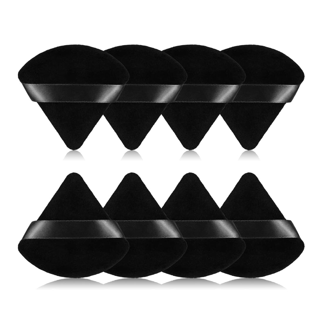 8Pcs Triangular Powder Puffs  Contouring, Black