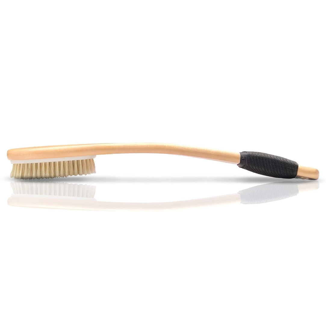Wooden Bath Brush – Long Handle, Natural Bristles