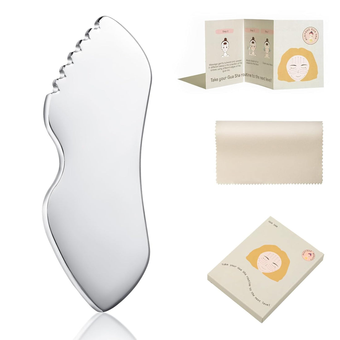 Stainless Steel Gua Sha Tool – Face Sculpting