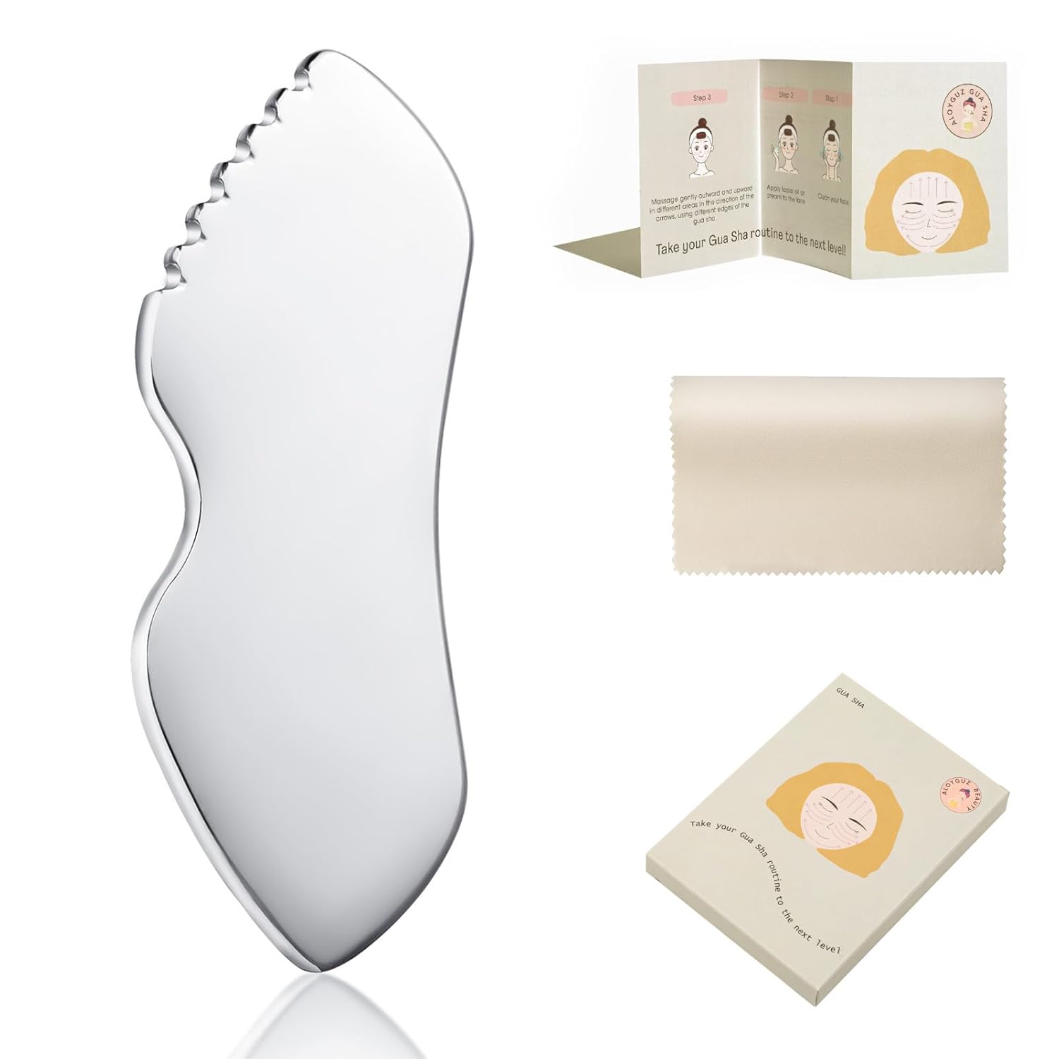 Stainless Steel Gua Sha Tool – Face Sculpting