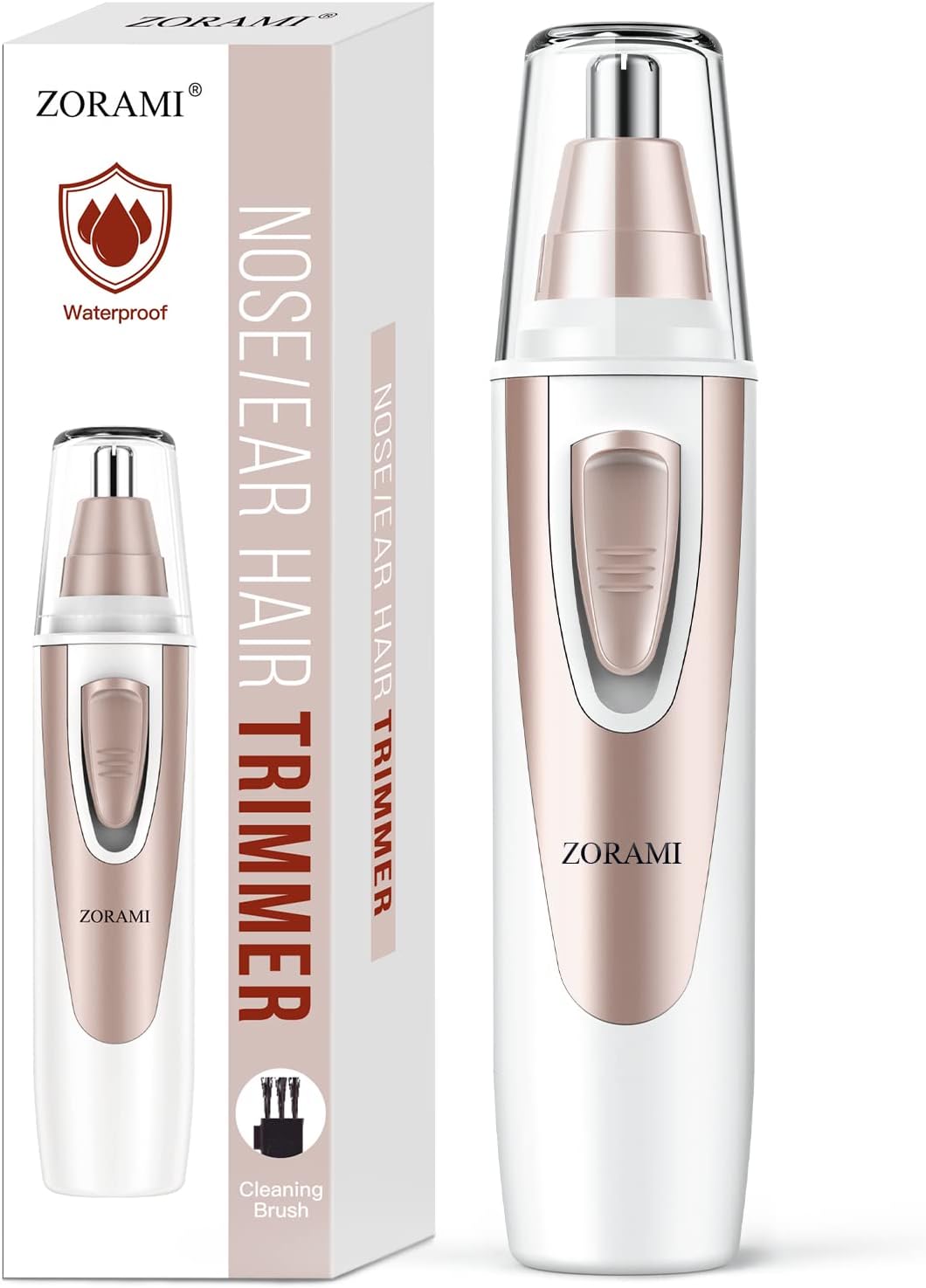 Ear &amp; Nose Hair Trimmer – Waterproof, Painless, Pink
