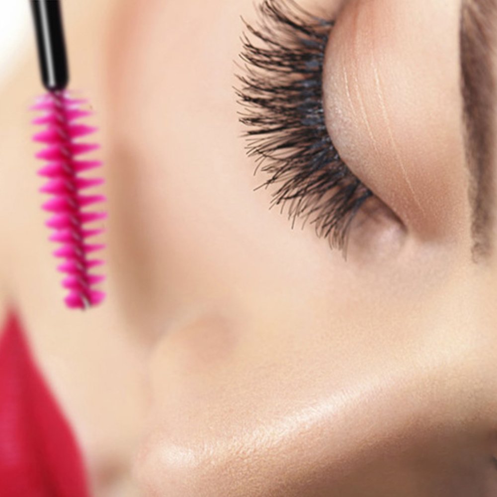 100PCS Disposable Mascara Wands – Rose Eyelash 