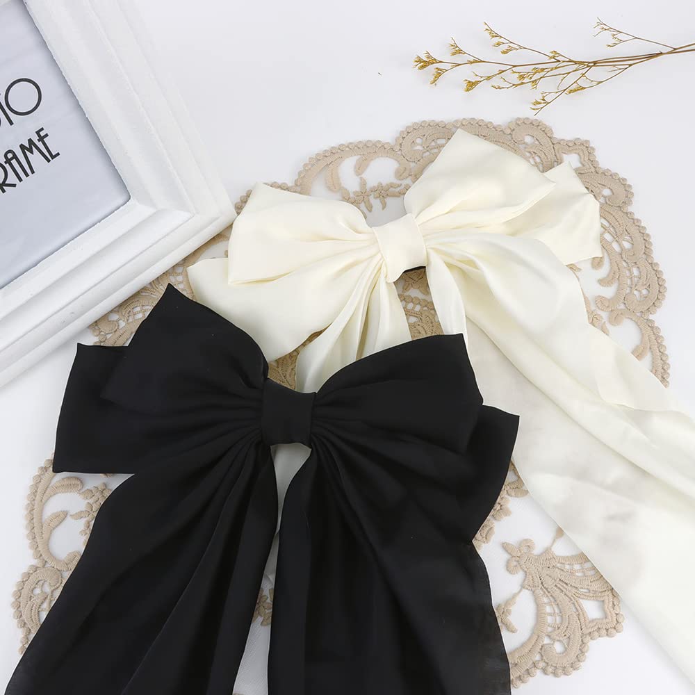 Silky Satin Hair Bows - 2 Pack