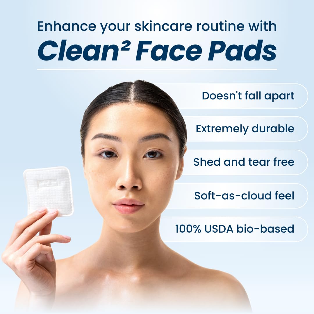 Clean² Pads 2.0 – Triple Layer Organic Face Pads
