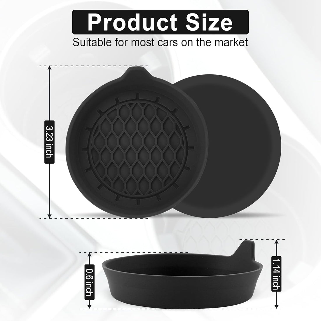 Silicone Car Cup Coasters - 4 Pack