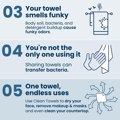 Clean Towels XL™ - 50 Ct Ultra Soft Wipes