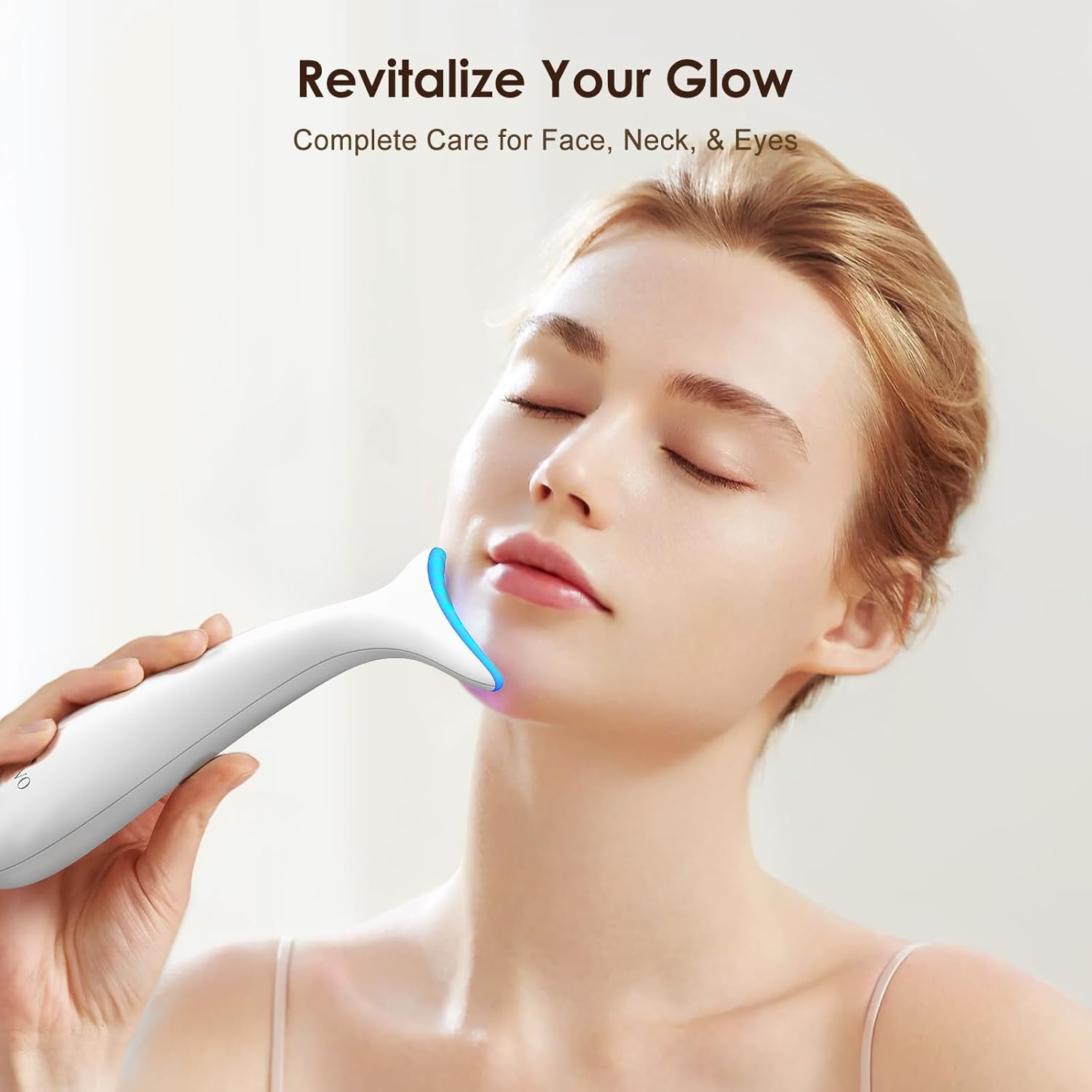 Facial &amp; Neck Massager – Lifting, Firming, White