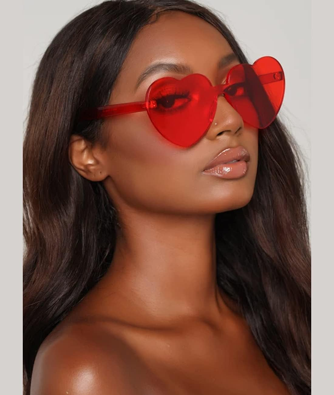 Heart Shaped Rimless Sunglasses 12Pack, Bachelor Party Cool Colorful Funky Sunglasses