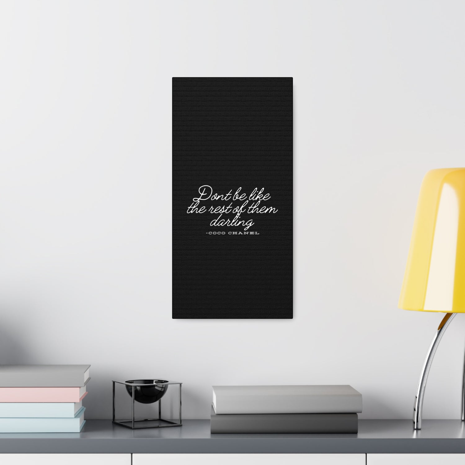 Don’t Be Like the Rest of Them Darling Canvas Wall Art | Coco Chanel Quote | Elegant Inspirational Decor for Home or Office